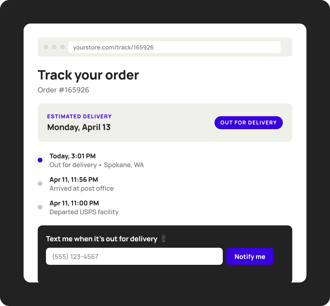 Branded Tracking Pages